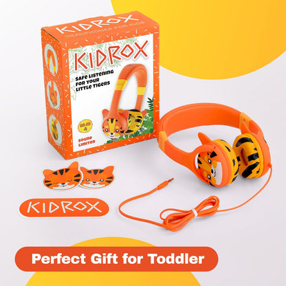 Toddler Headphones for 1 + Year Old — 85Db Volume Limited Baby Headphones for Toddlers 1-3, Infant Headphones, Wired Child Headphones for Airplane Travel, Toddler Headphones for 2 Year Old
